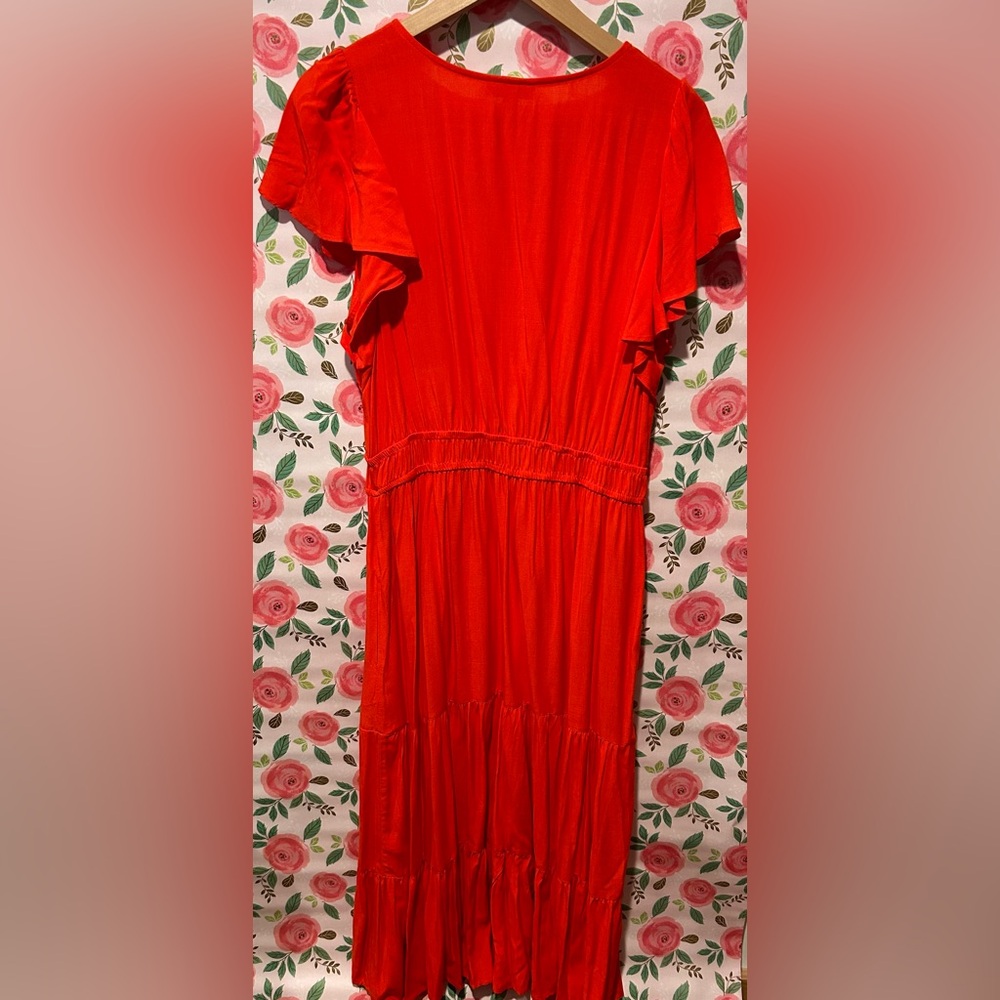 Orange Ruffle dress - Picture 2 of 3